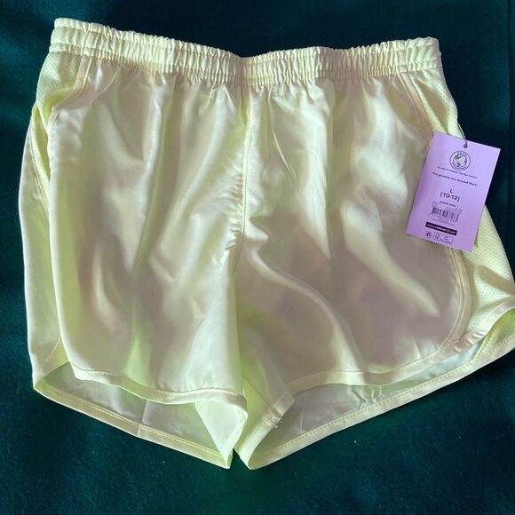Athlete Works Yellow Elastic Waist Athletic Shorts Size Large L - Picture 1 of 3